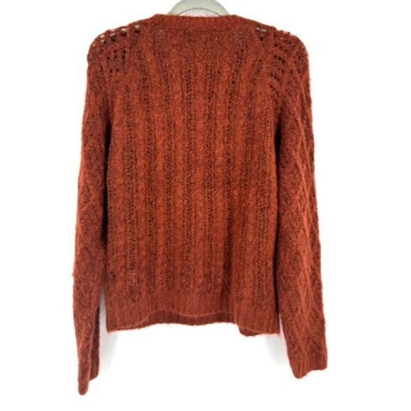 John+Jenn Women's Knit Crew Neck Long Sleeve Pullover Sweater Burst Orange Small - Picture 9 of 11